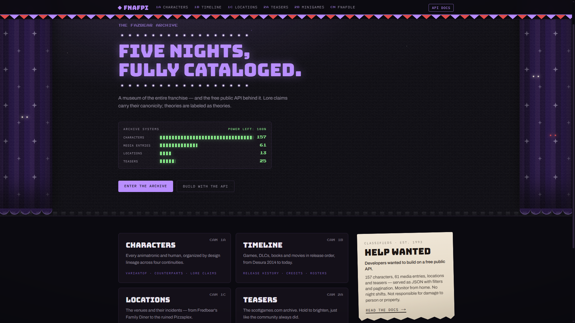 FNAF API